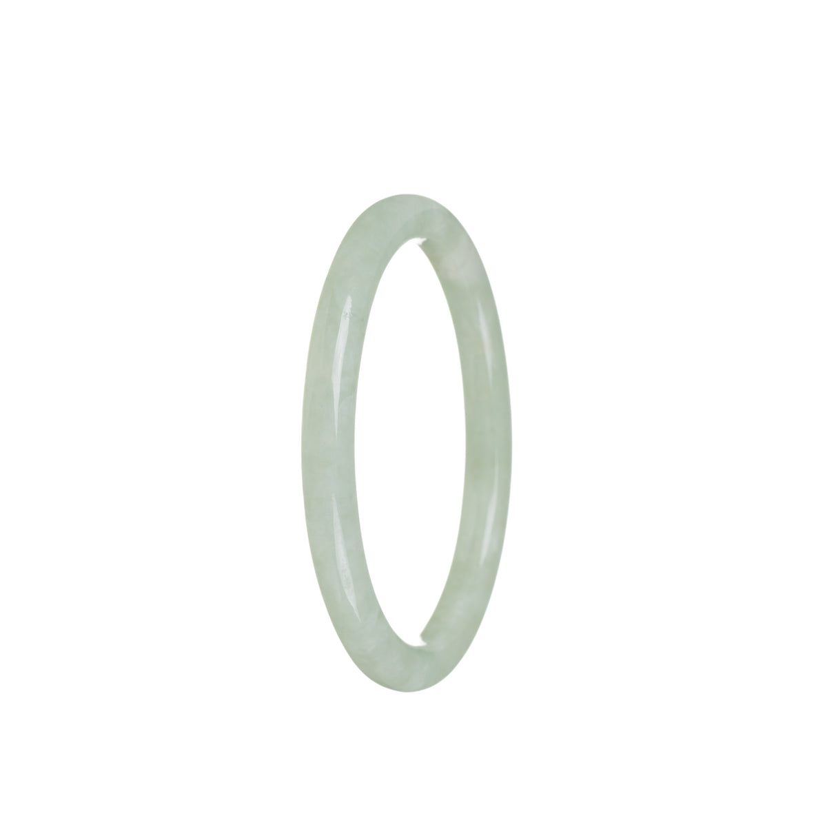 Genuine Grade A Green Burmese Jade Bangle - 52mm Oval