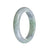 Genuine Natural Greyish Lavender With Light Green Traditional Jade Bangle Bracelet - 55mm Semi Round