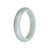 Real Grade A Pale Green Jadeite Jade Bracelet - 59mm Half Moon