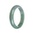 Authentic Type A Green Jadeite Bracelet - 59mm Half Moon