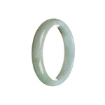 Real Grade A Green Burma Jade Bangle Bracelet - 56mm Half Moon