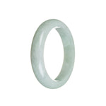 Genuine Grade A Pale Green Jade Bangle - 55mm Semi Round