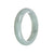 Genuine Natural Grey Burma Jade Bangle - 59mm Half Moon