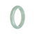 Certified Grade A Green Burmese Jade Bangle Bracelet - 58mm Half Moon