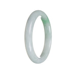 Genuine Grade A Green Jadeite Bangle - 62mm Semi Round