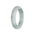 Certified Grade A White Jadeite Bangle Bracelet - 59mm Half Moon