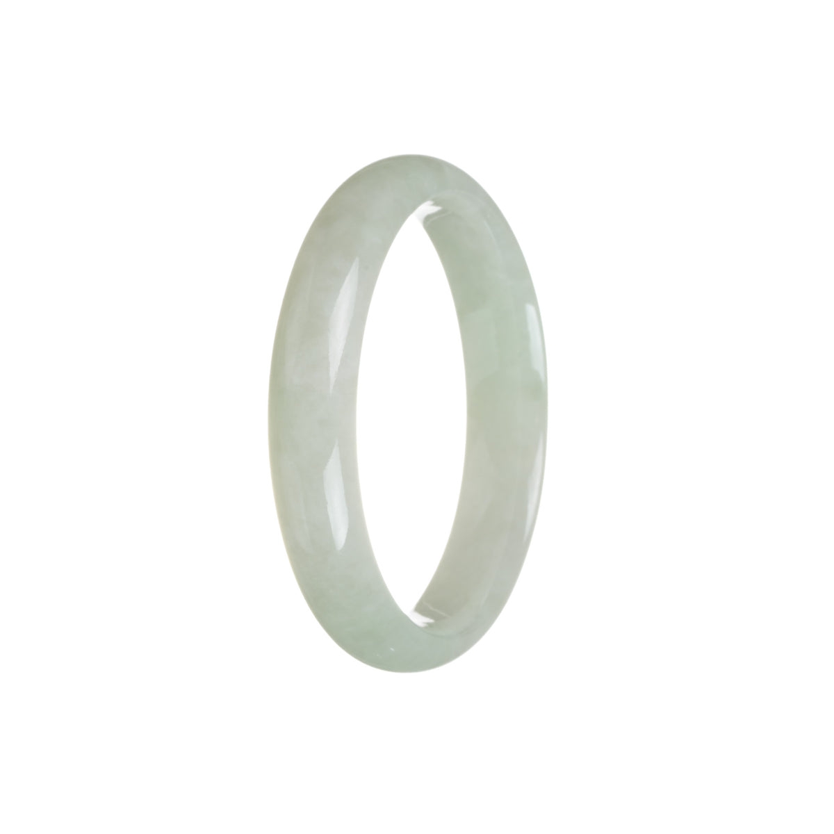 Genuine Grade A Green Burmese Jade Bracelet - 57mm Half Moon