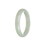 Genuine Grade A Green Burmese Jade Bracelet - 57mm Half Moon