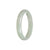 Genuine Grade A Green Burmese Jade Bracelet - 57mm Half Moon