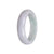 Genuine Grade A Lavender Jadeite Bangle - 58mm Half Moon