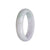 Genuine Grade A Lavender Jadeite Bangle - 58mm Half Moon