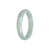 Real Grade A Green Jadeite Bangle Bracelet - 56mm Half Moon