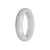 Genuine Natural White with Green Pattern Jadeite Bangle Bracelet - 58mm Half Moon