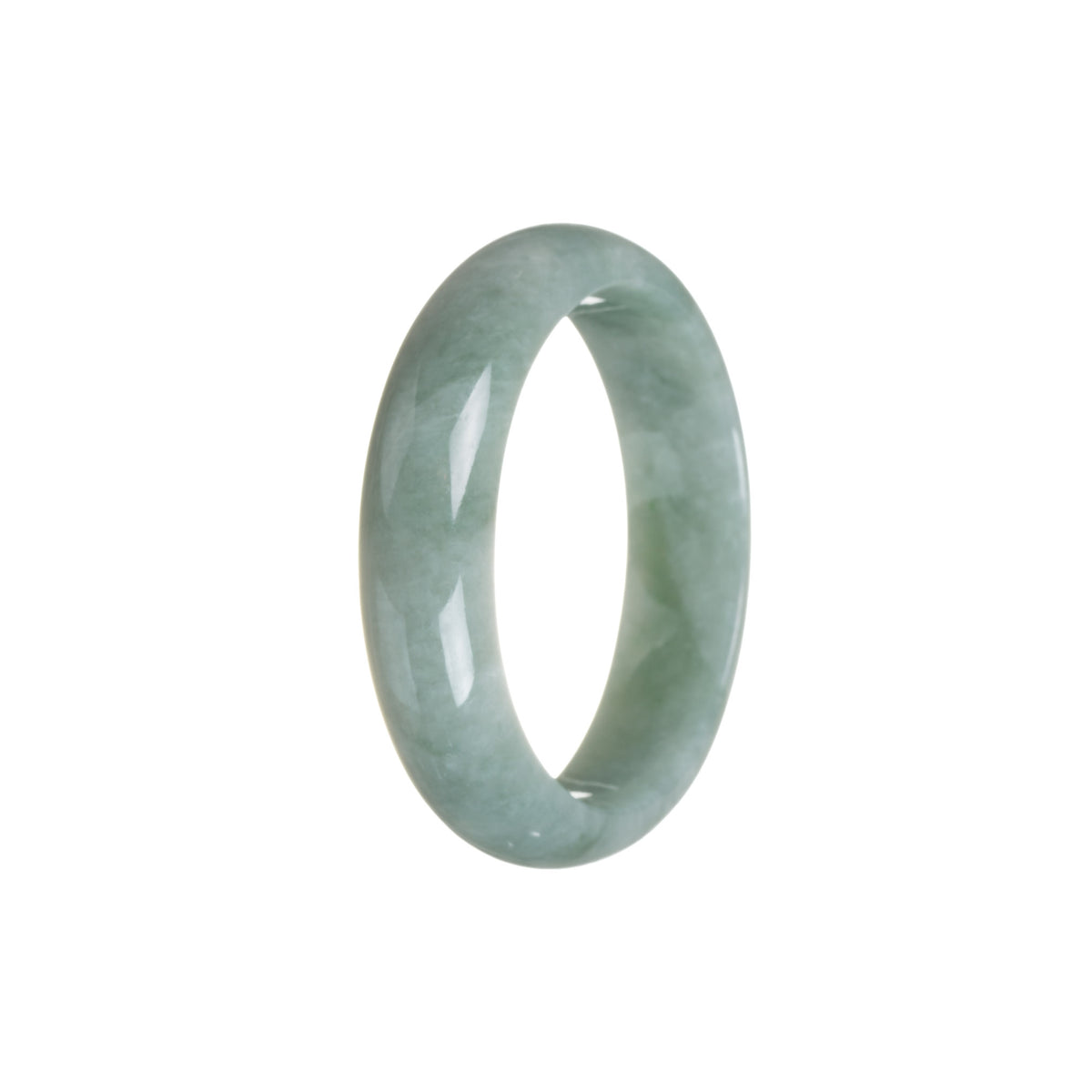 Certified Grade A Green Jadeite Bangle Bracelet - 58mm Oval