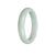 Certified Natural Green Jade Bangle Bracelet - 59mm Half Moon