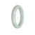 Certified Natural Green Jade Bangle Bracelet - 59mm Half Moon