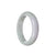 Real Natural Pale green with lavender Burmese Jade Bangle - 55mm Half Moon