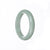 Genuine Grade A Light green Burmese Jade Bracelet - 55mm Half Moon