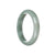 Genuine Grade A Green Jade Bangle - 59mm Half Moon