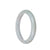 Genuine Grade A Pale green Traditional Jade Bangle - 59mm Half Moon