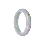 Genuine Grade A Lavender Jadeite Bangle - 56mm Half Moon