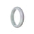 Genuine Grade A Lavender Jadeite Bangle - 56mm Half Moon