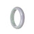 Genuine Natural Pale Greyish Lavender with Light Green Burmese Jade Bracelet - 58mm Half Moon