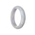 Genuine Grade A Lavender Jadeite Jade Bangle - 59mm Half Moon