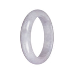 Genuine Type A Lavender Burmese Jade Bangle Bracelet - 61mm Half Moon