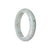 Authentic Type A Pale Green Jadeite Bracelet - 59mm Half Moon