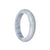 Certified Grade A Lavender Jadeite Bangle - 59mm Half Moon