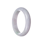 Genuine Grade A Lavender Jadeite Bangle - 62mm Half Moon