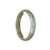 Genuine Grade A Brown with Light Green Patch Burmese Jade Bracelet - 59mm Half Moon