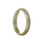 Real Untreated Brownish Olive Green Jadeite Bangle - 59mm Half Moon