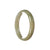 Real Untreated Brownish Olive Green Jadeite Bangle - 59mm Half Moon