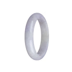 Genuine Grade A Lavender Jadeite Jade Bracelet - 59mm Half Moon