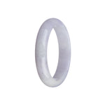 Genuine Grade A Lavender Jadeite Jade Bracelet - 59mm Half Moon