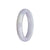 Genuine Grade A Lavender Jadeite Jade Bracelet - 59mm Half Moon