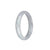 Genuine Grade A White Traditional Jade Bracelet - 52mm Half Moon