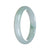 Real Grade A Pale Green Pattern Traditional Jade Bracelet - 56mm Half Moon