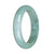 Genuine Grade A Light Green Pattern Traditional Jade Bracelet - 57mm Half Moon