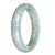 Genuine Type A Grey Pattern Jadeite Jade Bracelet - 63mm Half Moon