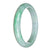 Authentic Untreated Pale Green with Emerald Green Burma Jade Bracelet - 78mm Half Moon