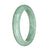 Certified Grade A Light Green Jade Bracelet - 58mm Half Moon