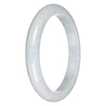 Real Type A Pale Green Burma Jade Bangle Bracelet - 78mm Half Moon