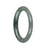 Genuine Type A Green with Dark Green Pattern Jade Bracelet - 51mm Petite Round