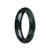 Genuine Type A Dark Green Jadeite Bangle - 55mm Half Moon