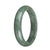 Genuine Untreated Green Traditional Jade Bangle Bracelet - 64mm Half Moon