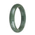 Genuine Untreated Green Traditional Jade Bangle Bracelet - 64mm Half Moon