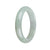 Real Type A Light Green Jadeite Jade Bangle Bracelet - 55mm Half Moon